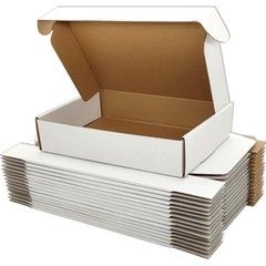 50 Pack 9x6x2 inch White Small Shipping Boxes Mailer Corrugated Cardboard