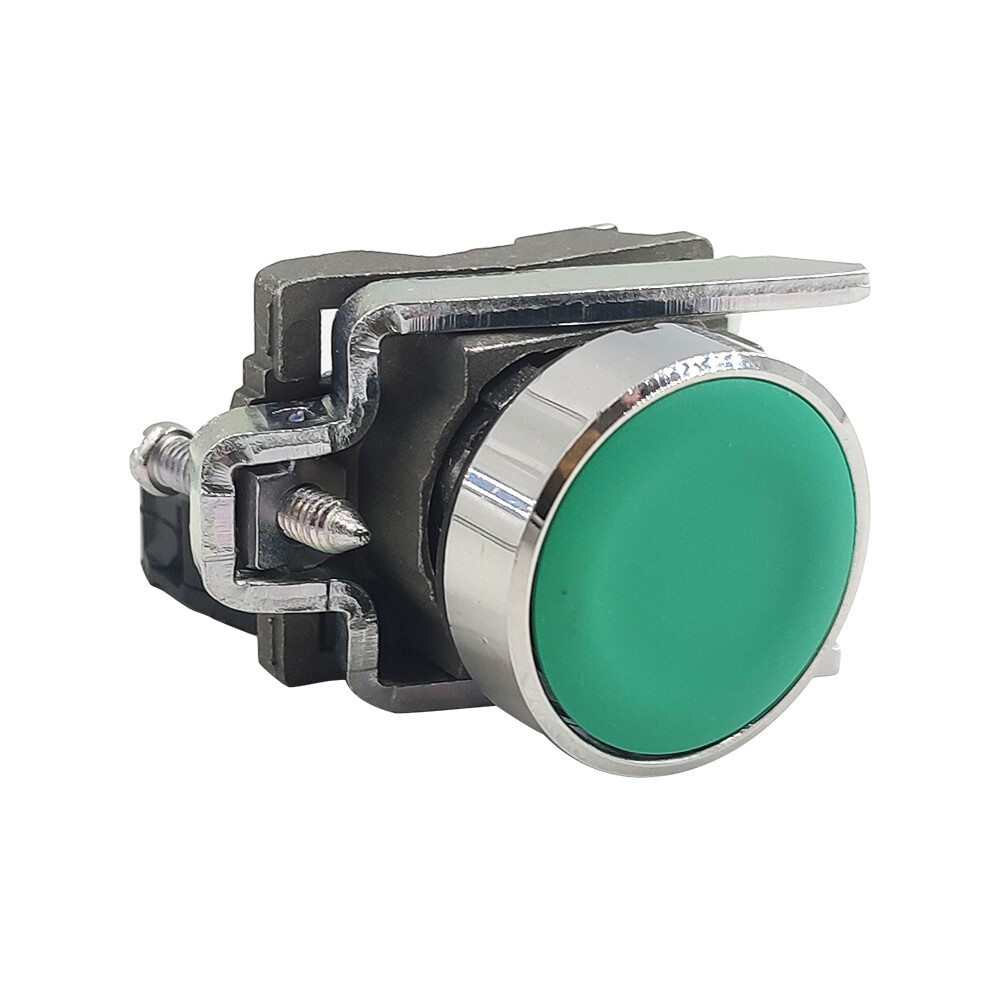 XB4-BA31 green push button metal XB4,22mm spring return unmarked 1NO XB4BA31 NEW