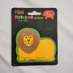 Vintage Shapes Etc. Mini Notepad 35 Sheets Lion