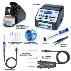 YIHUA 938BD+ Tweezers 2 in 1 Soldering Station Soldering Iron Kit Rework Station