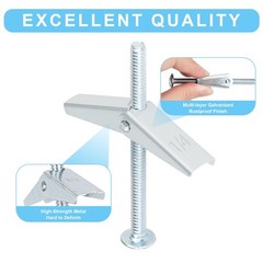 Heavy Duty Hollow Wall Anchors for Drywall Ceiling 1/8in, 3/16in, 1/4in