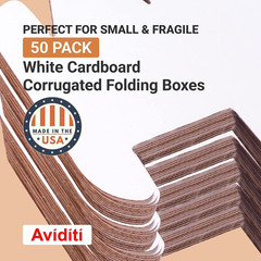 Shipping Boxes Small 12″L X 4″W X 3″H 50-Pack – Corrugated Cardboard Box for Mov