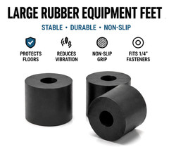 1 1/2″ x 1 1/2″ HD XL Rubber Feet Bumpers Includes 1/4″ Hardware 4 per Package
