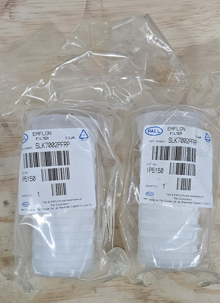 2 New Pall EMFLON SLK7002PFRP Filters, NOS , No Box .2 Micron