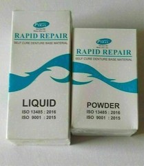 Dental Rapid Repair Self Cure Liquid 100ml & Powder 100 gm For Acrylic Denture