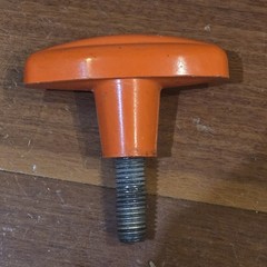 1/2″-13 Thread Thumb Screws – T Wing Orange Knob – 4 Pack – USA