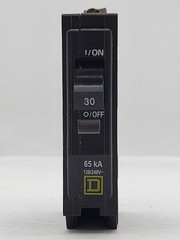 Square D QHB130 Miniature Bolt-On Circuit Breaker 30A 1P 120/240V 65KA QHB