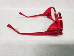 American Optical Vintage Aerosite Red Clear Safety Eyeglasses W/ clear lenses