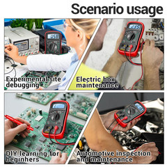 Professional Digital Multimeter Voltmeter Ohmmeter Ammeter Multi Tester Meter