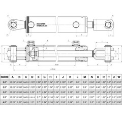 Ag Clevis Hydraulic Cylinder Welded Double Acting 4″ Bore 16″ Stroke WBC 4×16