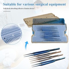 Autoclave Sterilization Tray Case Box with Silicone Pad for Surgical Instruments