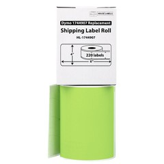 DYMO LW 1744907 GREEN 4XL 4×6 4″x6″ FOUR (4) Rolls All-Purpose Labels FREE SHIP