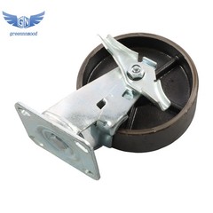4PCS 6″ Heavy Duty Casters Cast Iron Wheels,Load Capacity 1300LBS with Brake
