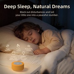 Kipcush White Noise Machine for Baby & Adults, 30 Standard, Angel V3 Orange