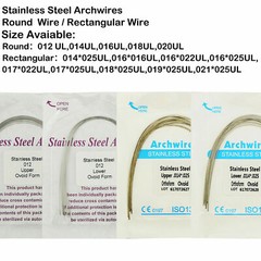 Dental Stainless Steel Arch Wire Round/Rectangular Upper/Lower Ovoid/Natural