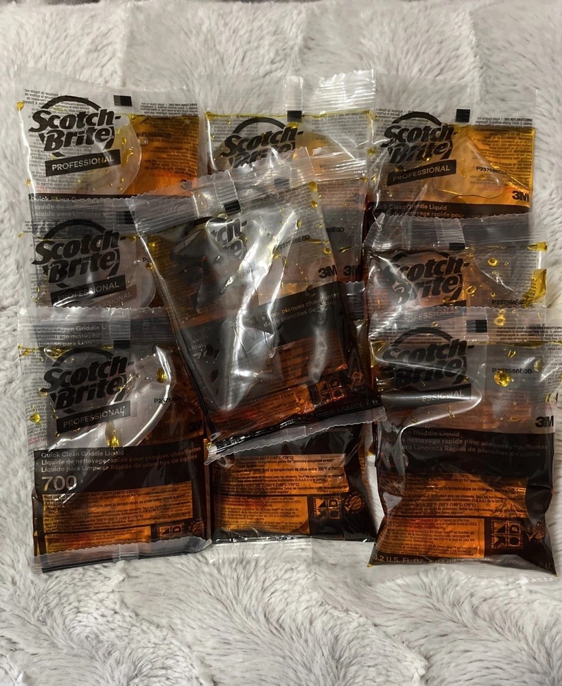 10 Packets – Scotch-Brite PROFESSIONAL Quick Clean Griddle Liquid, 3.2oz Packets