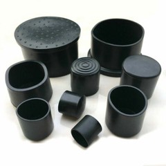 Black Chair Table Feet Stick Pipe Tubing End Cover 6mm~63mm Caps Cap PVC Rubber