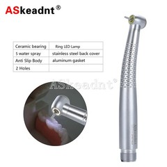 Dental LED E-generator Shadowless Ring Ceramic Handpiece 5 Water Spary 2 Holes