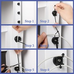 100 Pcs Magnetic Cable Clips – Zip Tie Mounts for Wire Management, Black Base