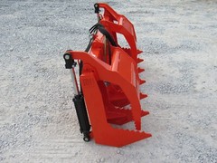 60″ Dual Tine Root Rake Clam Grapple Attachment Fits Universal Quick Attach