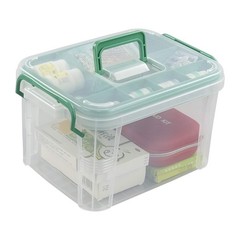 Bringer 1 Pack Clear Plastic Family First Aid Medicine Storage