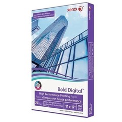 xerox Bold Digital Printing Paper, 98 Bright, 24 lb Bond, 11×17, White, 500/Ream