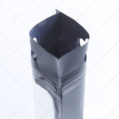 Multi-Size Double-Side Glossy Black Mylar Flat Zip Lock Bag w/Window & Hang Hole