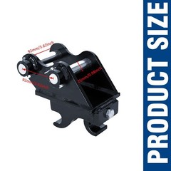 Quick-connect mechanical couplings for mini excavators, tool-free installation.
