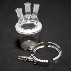 1000 ml lab glass reactor bottle chemistry reacting vessel removable lid 24/40
