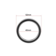 4Pcs 6808-2RS Ball Bearings Z2 40mm ID 52mm OD 7mm T Double Sealed Deep Groove