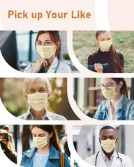 100 Pack Disposable 4 Ply Face Masks – ASTM Level 3 Protection, Beige