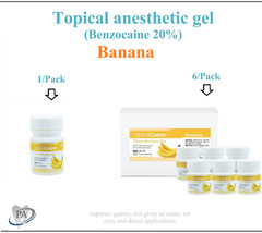 Dental Gingicaine Topical Gel Mint Julep, Bing Cherry, Banana, 1-6 oz Exp: 02/29