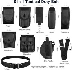 10in1 Tactical Duty Belt Set – Molle Modular System for Police Security Hunting