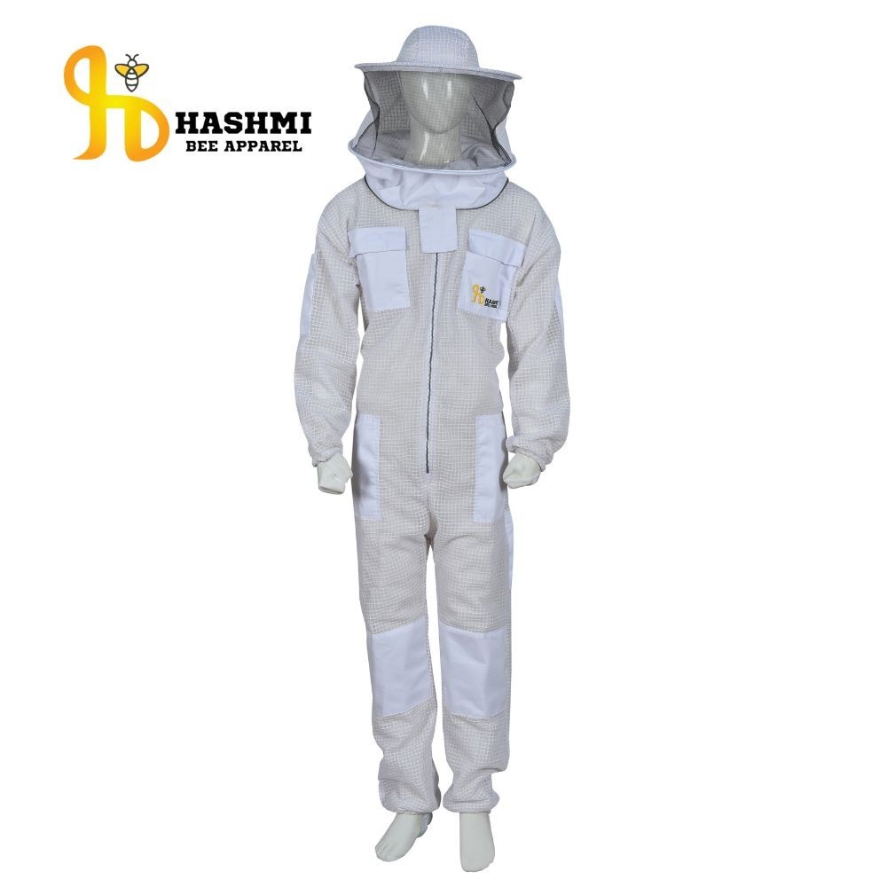 Full Ventilated Mesh Bee Suit Round Veil Maximum Protection & Comfort Youth Med