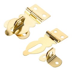 10 Pcs Mini Padlock Hasp Decorative Hasps Gold Metal Latch with Screws for…