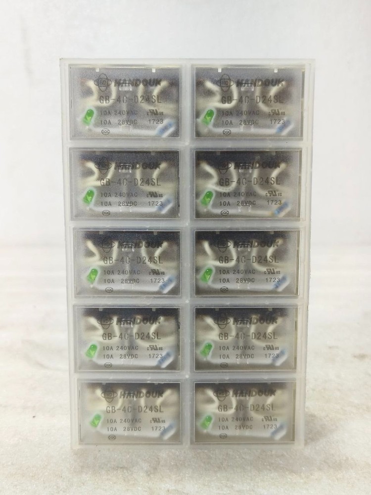 NEW HANDOUK GB-4C-D24SL GENERAL PURPOSE RELAY 10A COIL BOX OF 10 PCS FREE SHIP