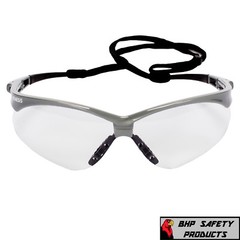 KLEENGUARD NEMESIS 47388 SAFETY GLASSES SILVER/CLEAR ANTI-FOG LENS Z87+ (3 PAIR)