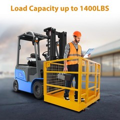 ✅43 x 45 inches Forklift Safety Cage Forklift Basket 1400 lbs Capacity Safety