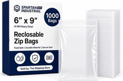 Bulk 6×9 Clear Reclosable Plastic Bags – 1000 Count