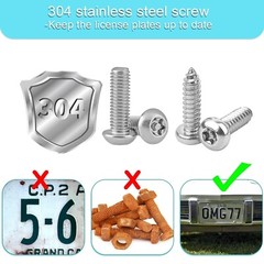 Anti Theft License Plate Screw Kit Tamper Proof License Screws Car License Plate
