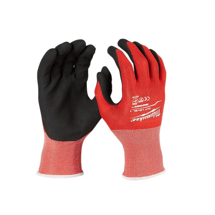 Milwaukee – Cut Level 1 – Nitrile Dipped Gloves