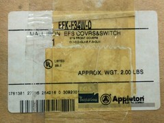 APPLETON ELECTRIC COMPANY EXPLOSIONPROOF SWITCH FRONT COVER EFK-F34W-Q