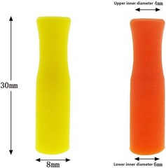 20 Pcs Colorful Silicone Straw Tips, Reusable Teeth 6 Millimeters, Multicolor