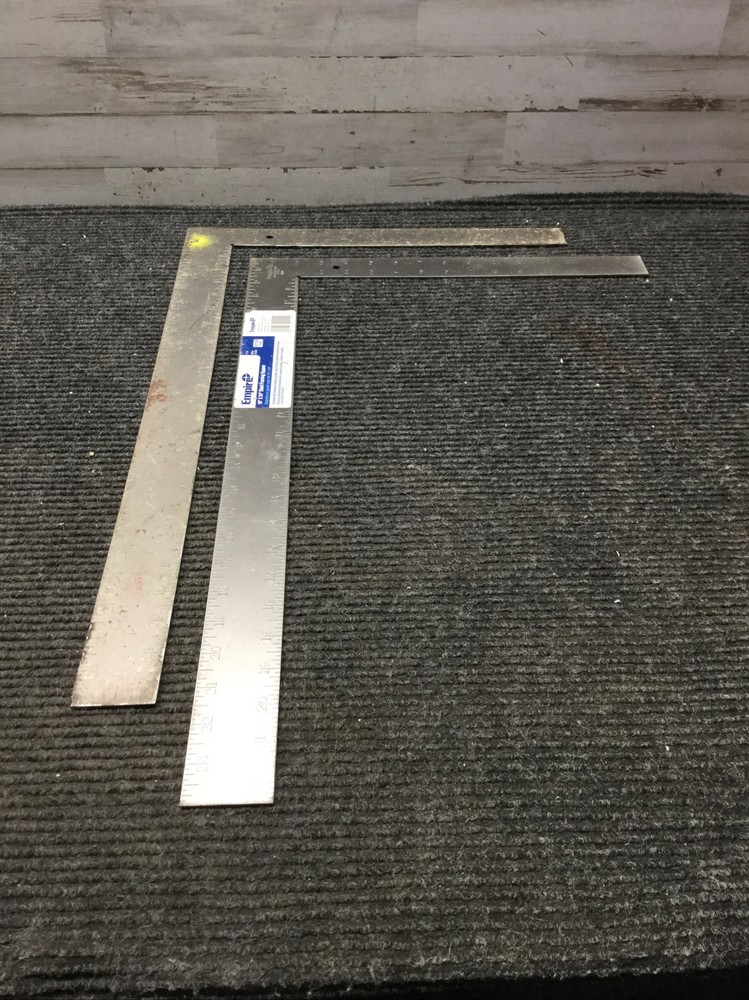 Used Lot of 2 Empire 1110 Flat Tradesman Square, 16″ x 24″, Steel
