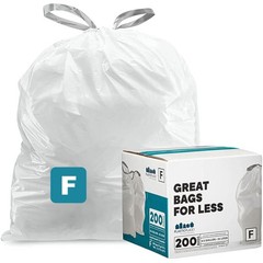 Plasticplace Custom Fit Trash Bags Compatible Simplehuman Code F 200 Count