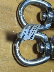 PAIR 2″ single pulley nice chrome WLL 55LBS(25KG) NEVER USED , NOS,MARINE?