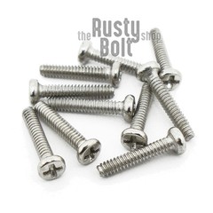 M1.6 x 8mm, Phillips Pan Head Screws, Steel, Nickel Plated