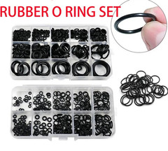 225pcs Rubber O-Ring Seal Kit Nitrile Gasket Assortment Repair Set Box – NEW