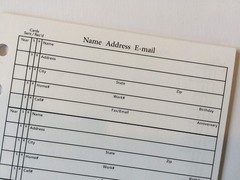 4 3/4 x 6 Inch Address Book Refill 4.75 inches wide by 6 tall, white