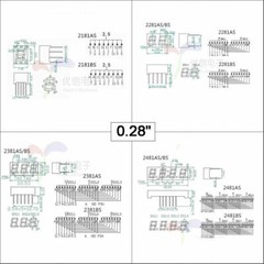 0.28/0.36/0.4/0.56/0.8″ Red led Display 7 Segment Common Cathode/Anode 1-4 Digit